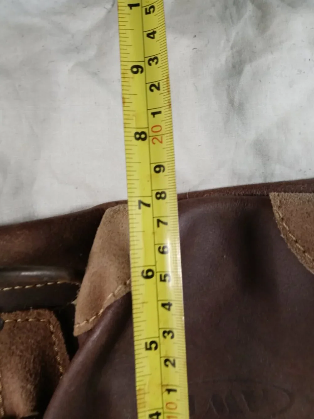 AWP Men Brown Leather Work Utility Tool Belt with Adjustable Strap in Good Cond